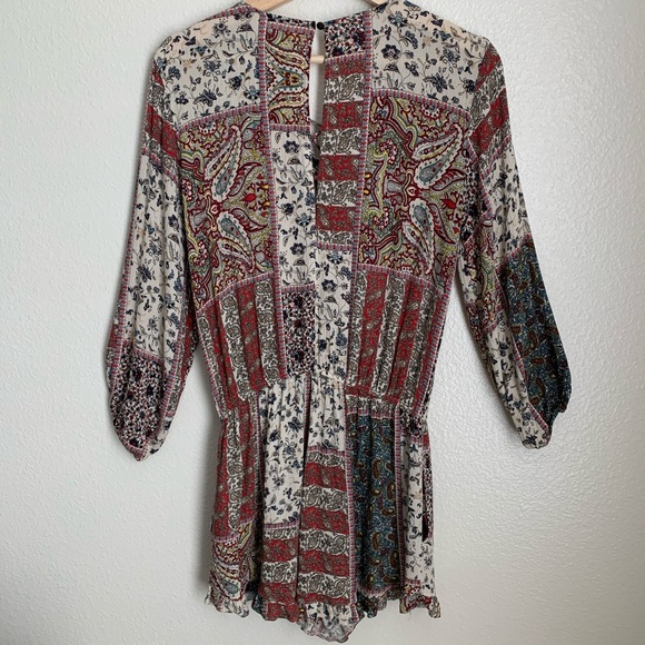 American Eagle Outfitters Patchwork Paisley Romper - Picture 2 of 8
